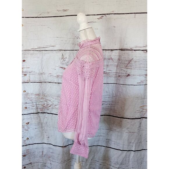 Anthropologie ATSU Priscilla Embroidered Blouse Size 2 - Picture 5 of 8